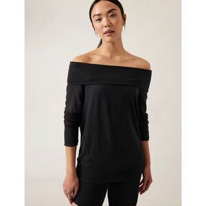 Athleta Studio Barre Modal Sweatshirt in Black Medium